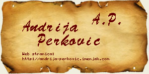 Andrija Perković vizit kartica
